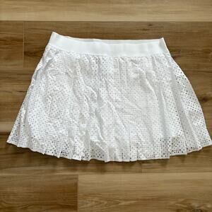 Greyson Laser Cut Leo Skirt Skort White XL
